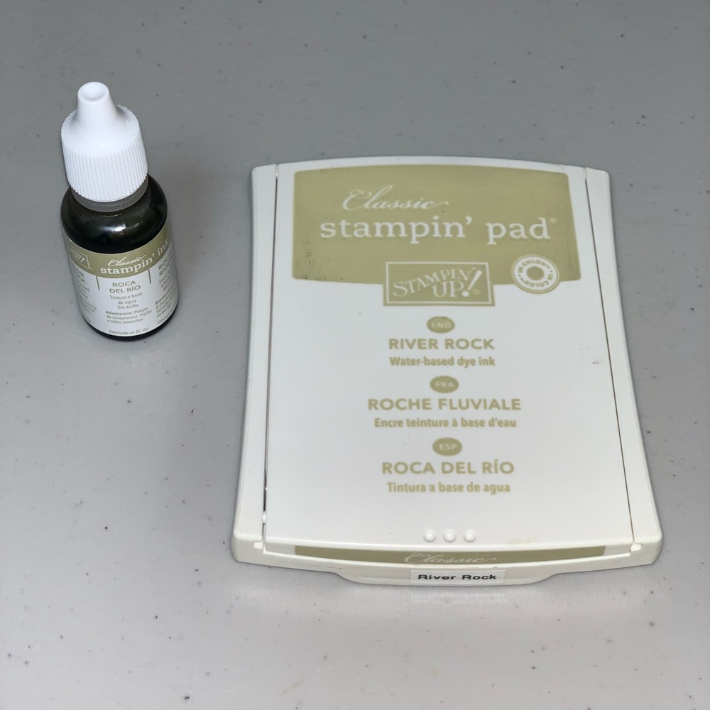 Stampin' Up Ink Pad River Rock Tan Classic Refill Ink Bottle Scrapbook Craft Art